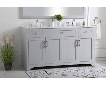 Elegant Bathroom Vanity - Gray (VF17060DGR)