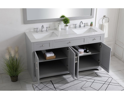 Elegant Bathroom Vanity - Gray (VF17060DGR)