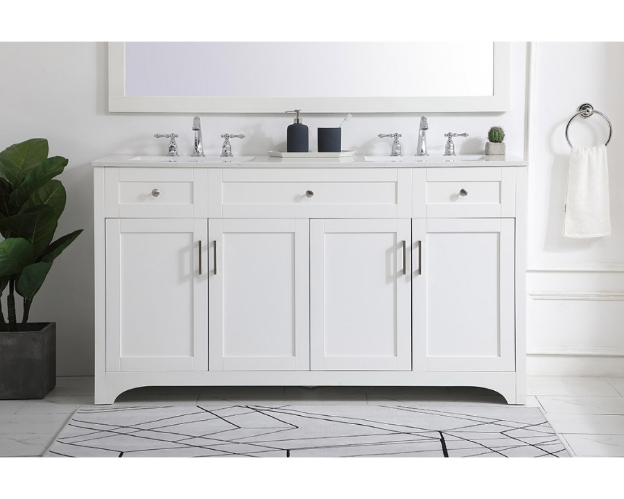 Elegant Bathroom Vanity - White (VF17060DWH)