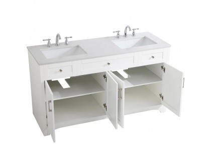 Elegant Bathroom Vanity - White (VF17060DWH)