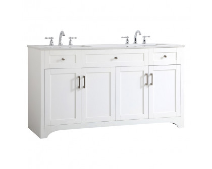 Elegant Bathroom Vanity - White (VF17060DWH)