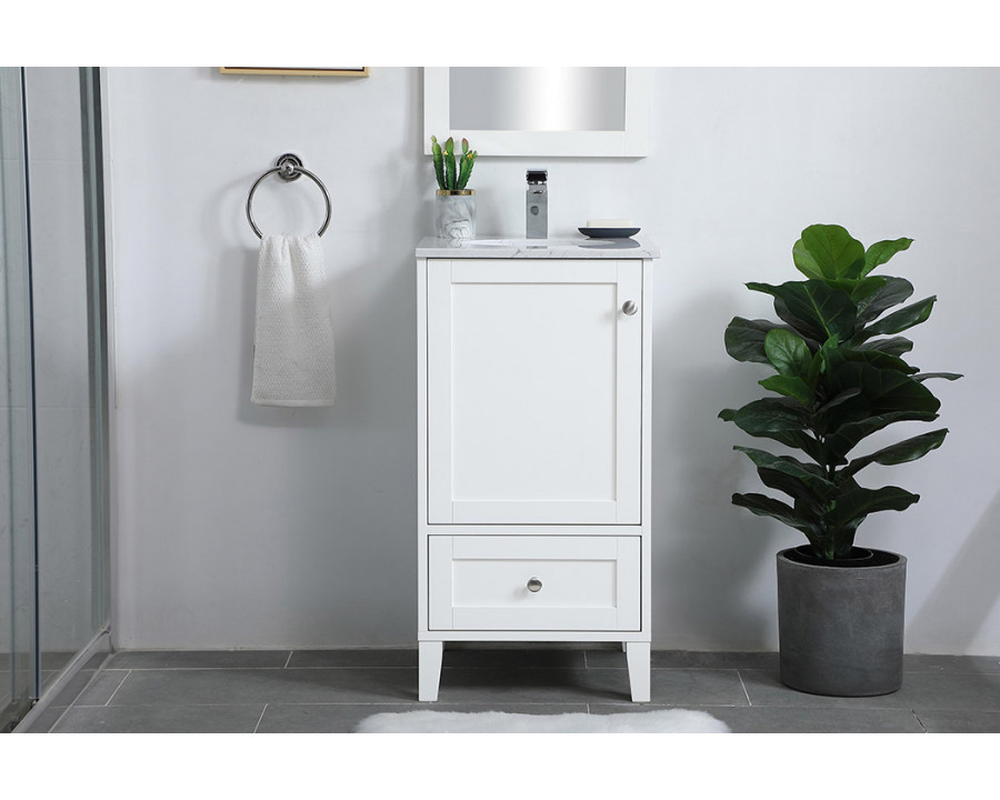 Elegant Bathroom Vanity - White (VF18018WH)