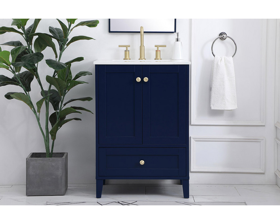 Elegant Bathroom Vanity - Blue (VF18024BL)