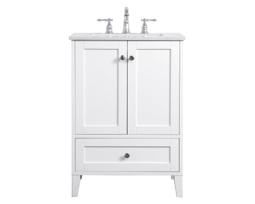 Elegant Bathroom Vanity - White (VF18024WH)