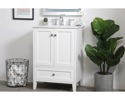 Elegant Bathroom Vanity - White (VF18024WH)