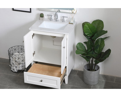 Elegant Bathroom Vanity - White (VF18024WH)