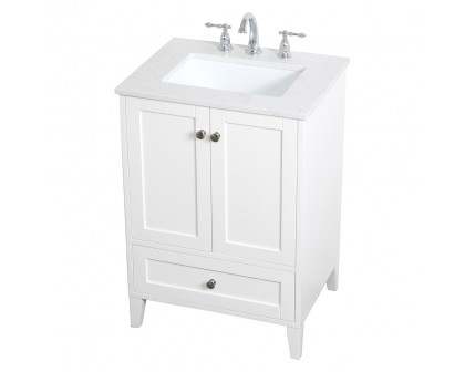 Elegant Bathroom Vanity - White (VF18024WH)