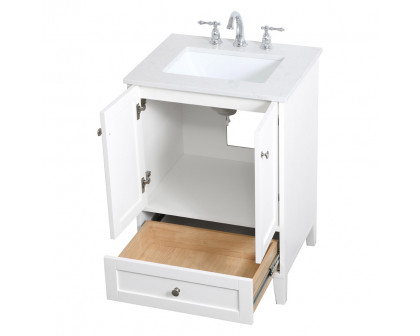 Elegant Bathroom Vanity - White (VF18024WH)