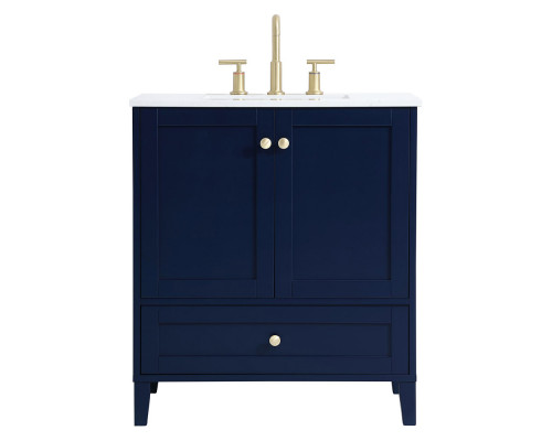 Elegant Bathroom Vanity - Blue (VF18030BL)