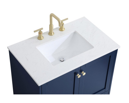 Elegant Bathroom Vanity - Blue (VF18030BL)