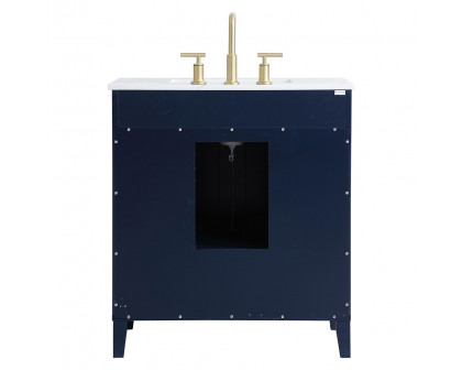 Elegant Bathroom Vanity - Blue (VF18030BL)