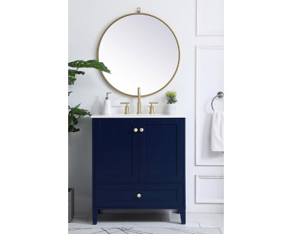 Elegant Bathroom Vanity - Blue (VF18030BL)