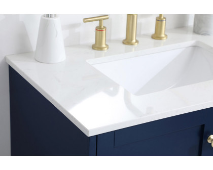 Elegant Bathroom Vanity - Blue (VF18030BL)