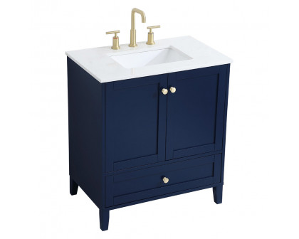 Elegant Bathroom Vanity - Blue (VF18030BL)