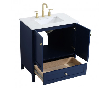 Elegant Bathroom Vanity - Blue (VF18030BL)