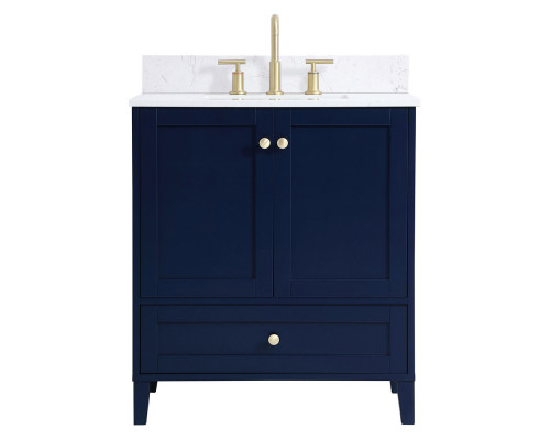 Elegant Bathroom Vanity - Blue (VF18030BL-BS)