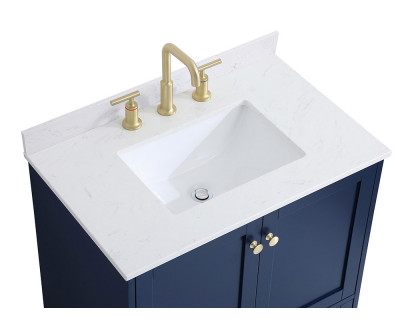 Elegant Bathroom Vanity - Blue (VF18030BL-BS)