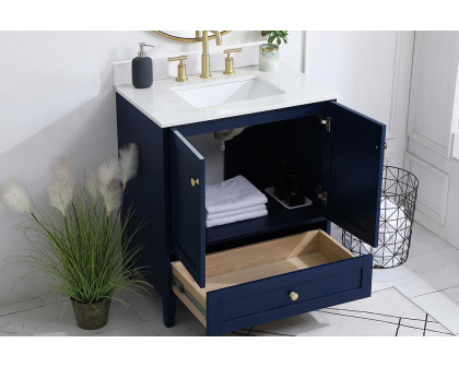 Elegant Bathroom Vanity - Blue (VF18030BL-BS)