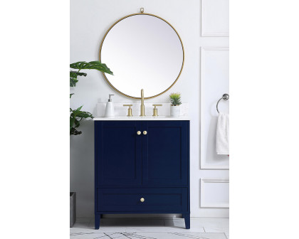 Elegant Bathroom Vanity - Blue (VF18030BL-BS)