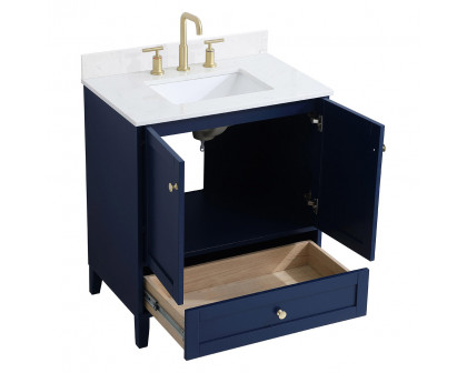 Elegant Bathroom Vanity - Blue (VF18030BL-BS)