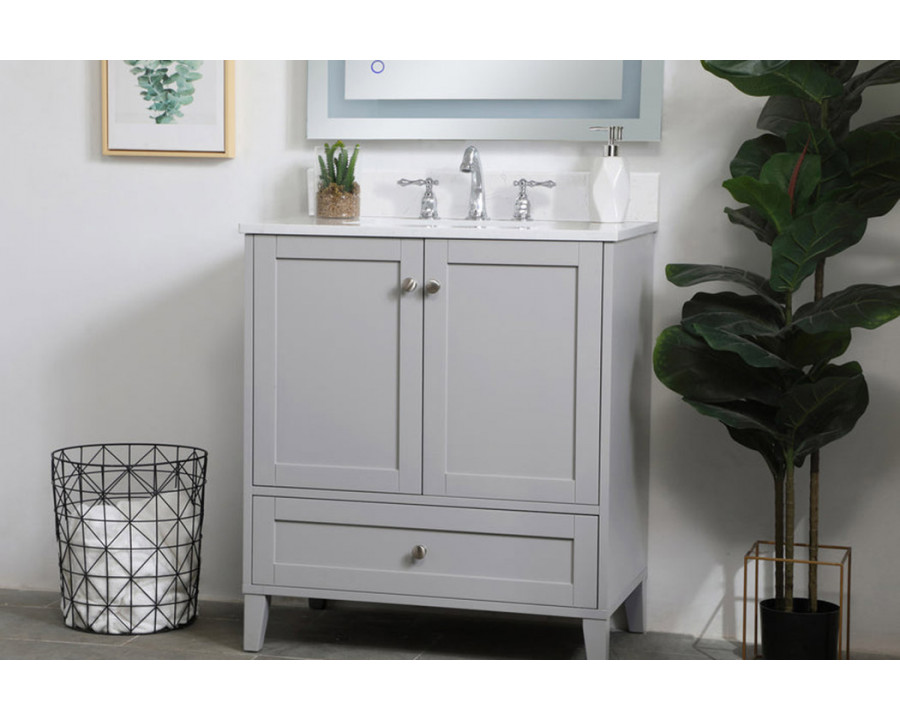 Elegant Bathroom Vanity - Gray (VF18030GR)