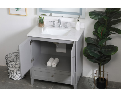 Elegant Bathroom Vanity - Gray (VF18030GR-BS)