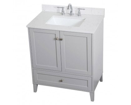 Elegant Bathroom Vanity - Gray (VF18030GR-BS)