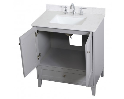 Elegant Bathroom Vanity - Gray (VF18030GR-BS)