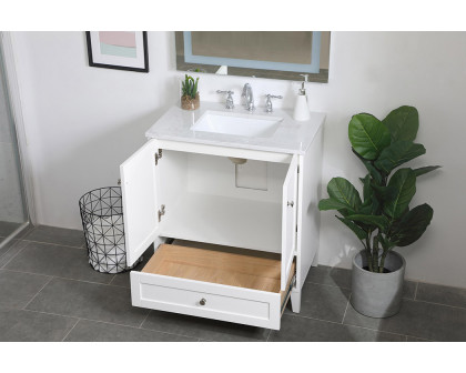 Elegant Bathroom Vanity - White (VF18030WH)