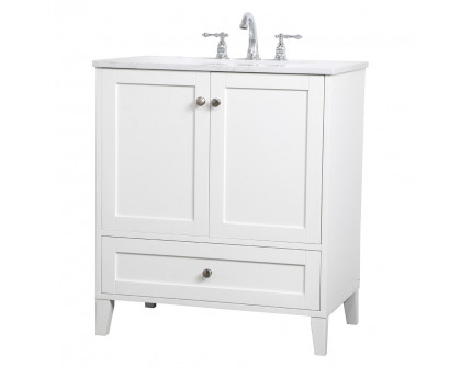 Elegant Bathroom Vanity - White (VF18030WH)