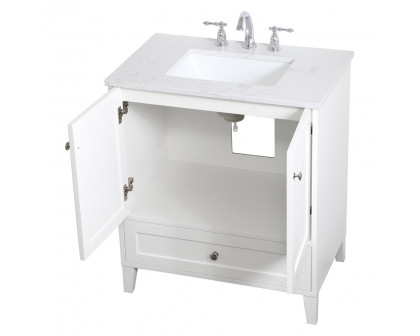 Elegant Bathroom Vanity - White (VF18030WH)