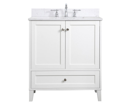 Elegant Bathroom Vanity - White (VF18030WH-BS)