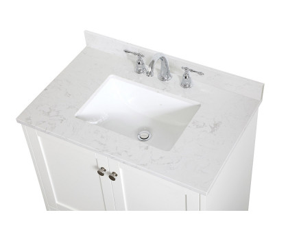 Elegant Bathroom Vanity - White (VF18030WH-BS)