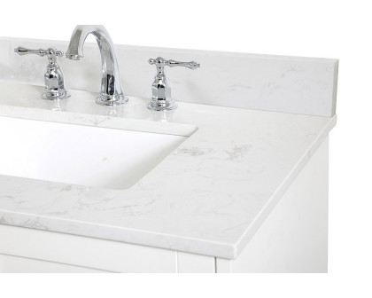 Elegant Bathroom Vanity - White (VF18030WH-BS)