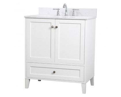 Elegant Bathroom Vanity - White (VF18030WH-BS)