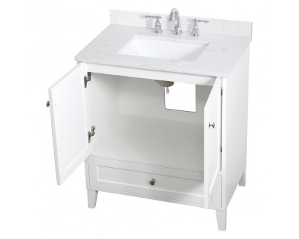 Elegant Bathroom Vanity - White (VF18030WH-BS)