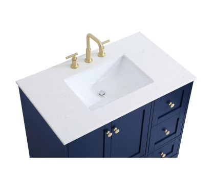 Elegant Bathroom Vanity - Blue (VF18036BL)