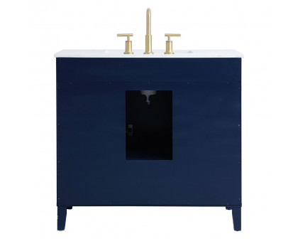 Elegant Bathroom Vanity - Blue (VF18036BL)