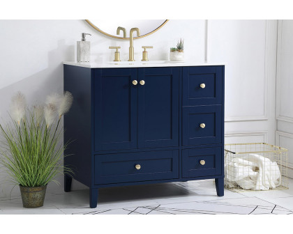 Elegant Bathroom Vanity - Blue (VF18036BL)