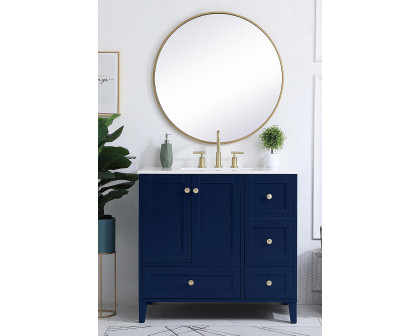 Elegant Bathroom Vanity - Blue (VF18036BL)