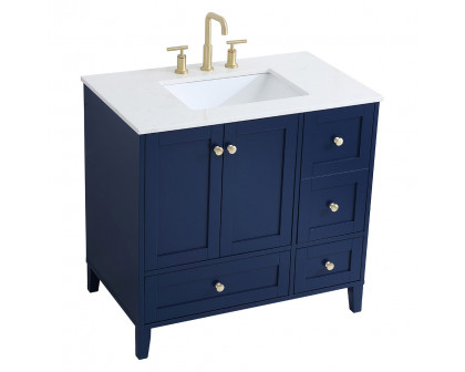 Elegant Bathroom Vanity - Blue (VF18036BL)