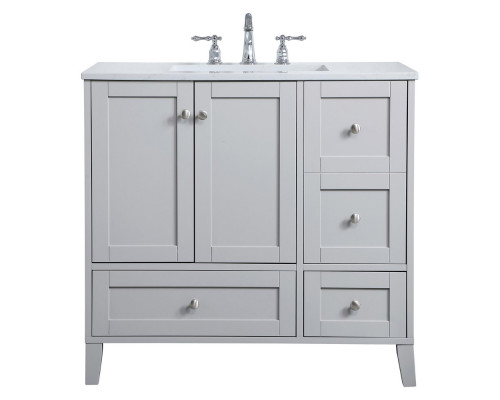 Elegant Bathroom Vanity - Gray (VF18036GR)