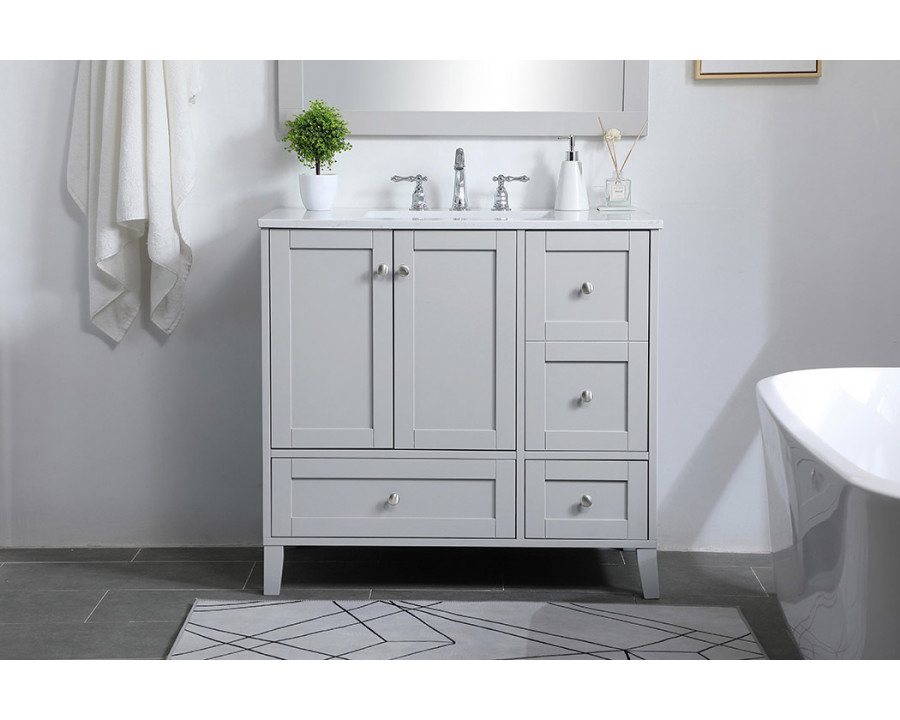 Elegant Bathroom Vanity - Gray (VF18036GR)