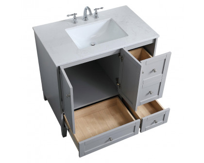 Elegant Bathroom Vanity - Gray (VF18036GR)