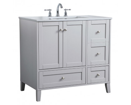 Elegant Bathroom Vanity - Gray (VF18036GR)