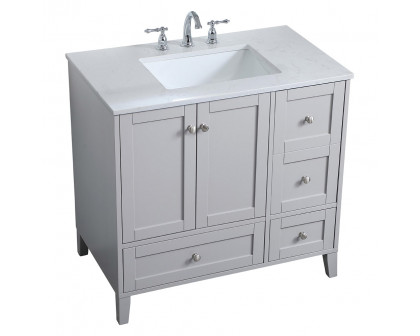 Elegant Bathroom Vanity - Gray (VF18036GR)