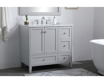 Elegant Bathroom Vanity - Gray (VF18036GR-BS)