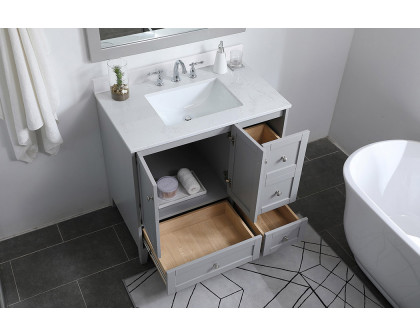 Elegant Bathroom Vanity - Gray (VF18036GR-BS)