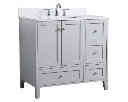 Elegant Bathroom Vanity - Gray (VF18036GR-BS)