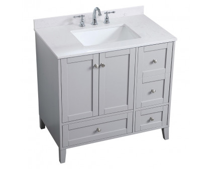 Elegant Bathroom Vanity - Gray (VF18036GR-BS)